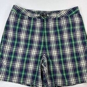 Polo Ralph Lauren Plaid Shorts,‎ Green Purple White Cotton Casual, Men's Sz 34